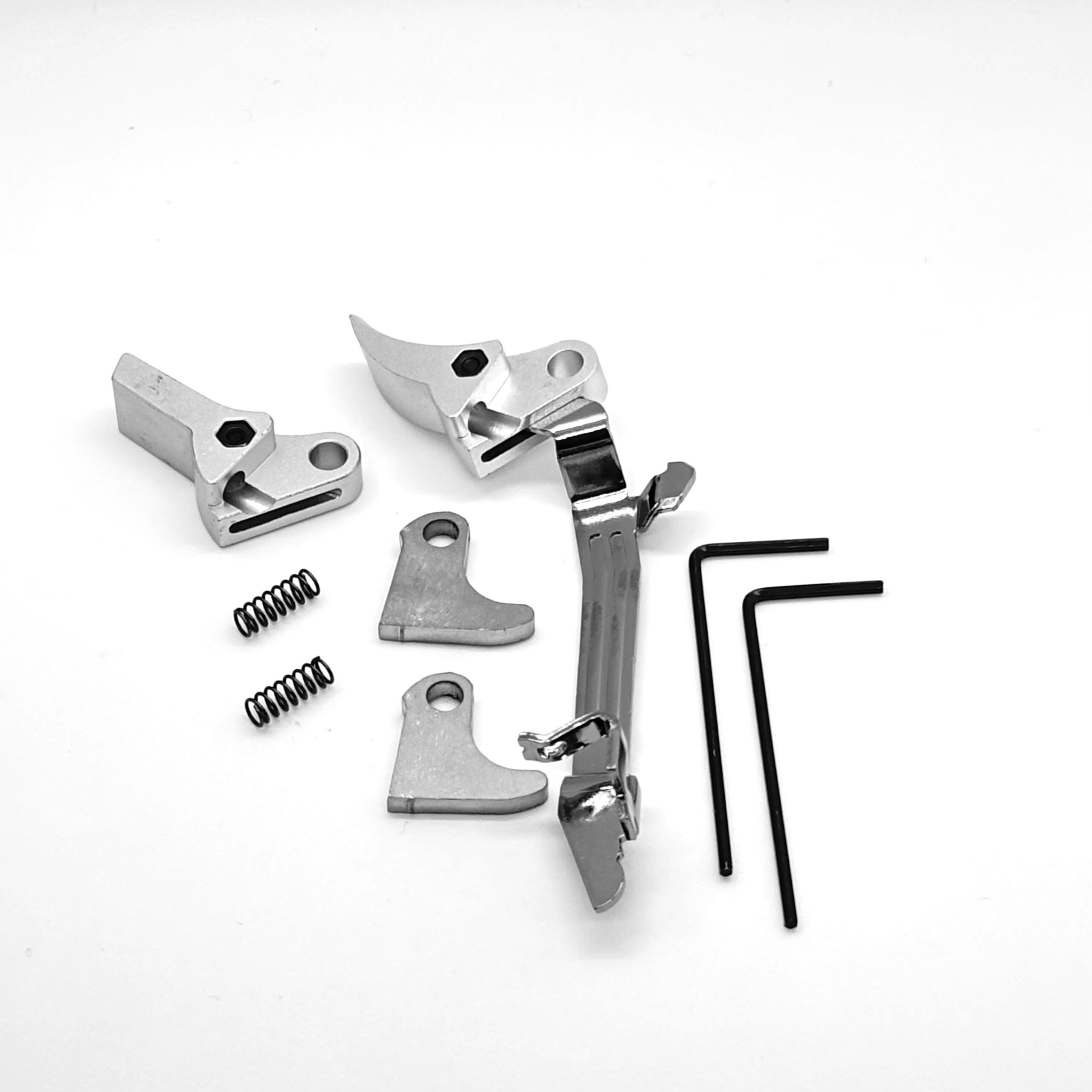 Glock-Mod Value Glock FRT V2 6061 Aluminum Trigger Bar Kit 2x Shoe (Silver Curve and Flat) Gen 1 2 3 4, 9mm, .40, .357 — image 4