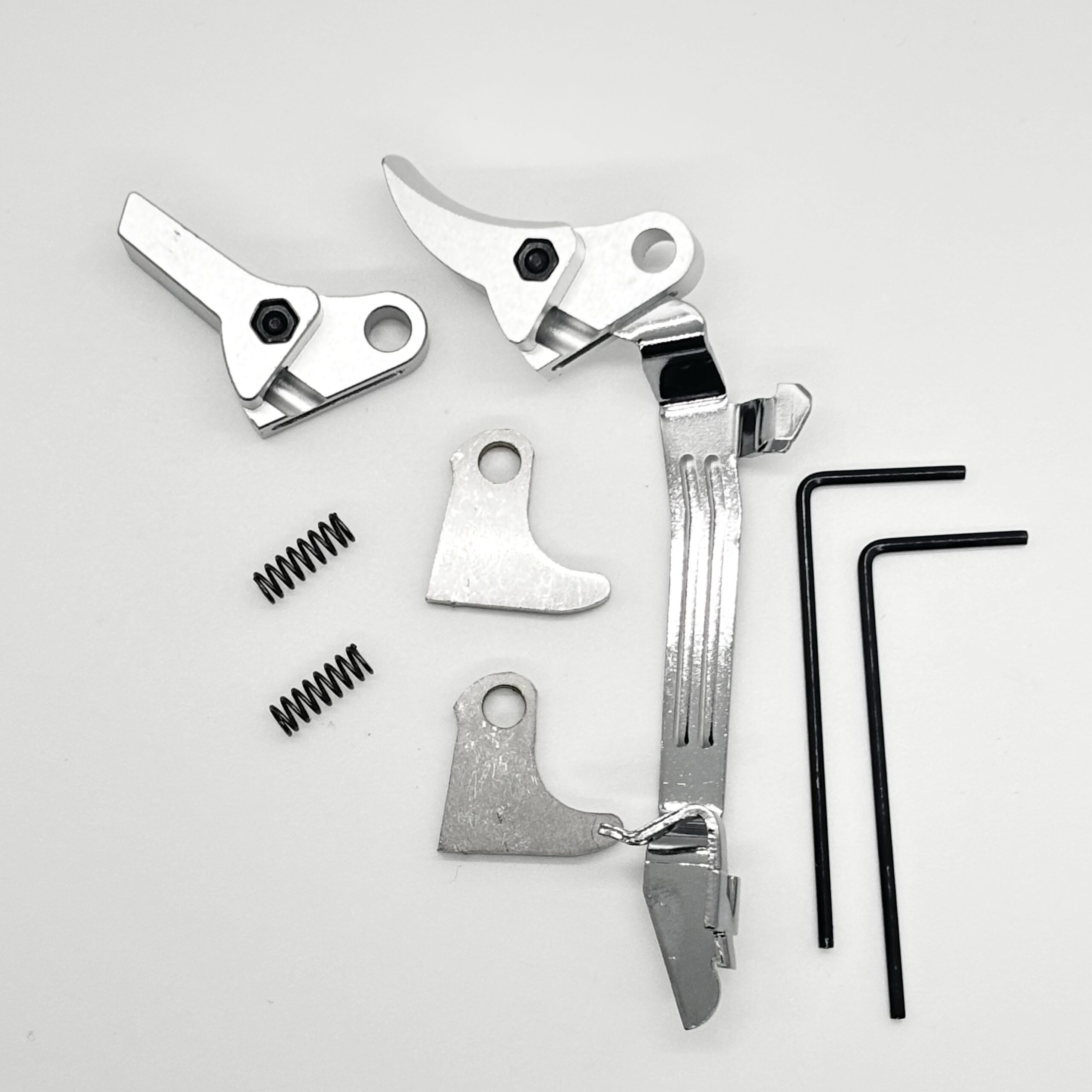 Glock-Mod Value Glock FRT V2 6061 Aluminum Trigger Bar Kit 2x Shoe (Silver Curve and Flat) Gen 1 2 3 4, 9mm, .40, .357 — image 3